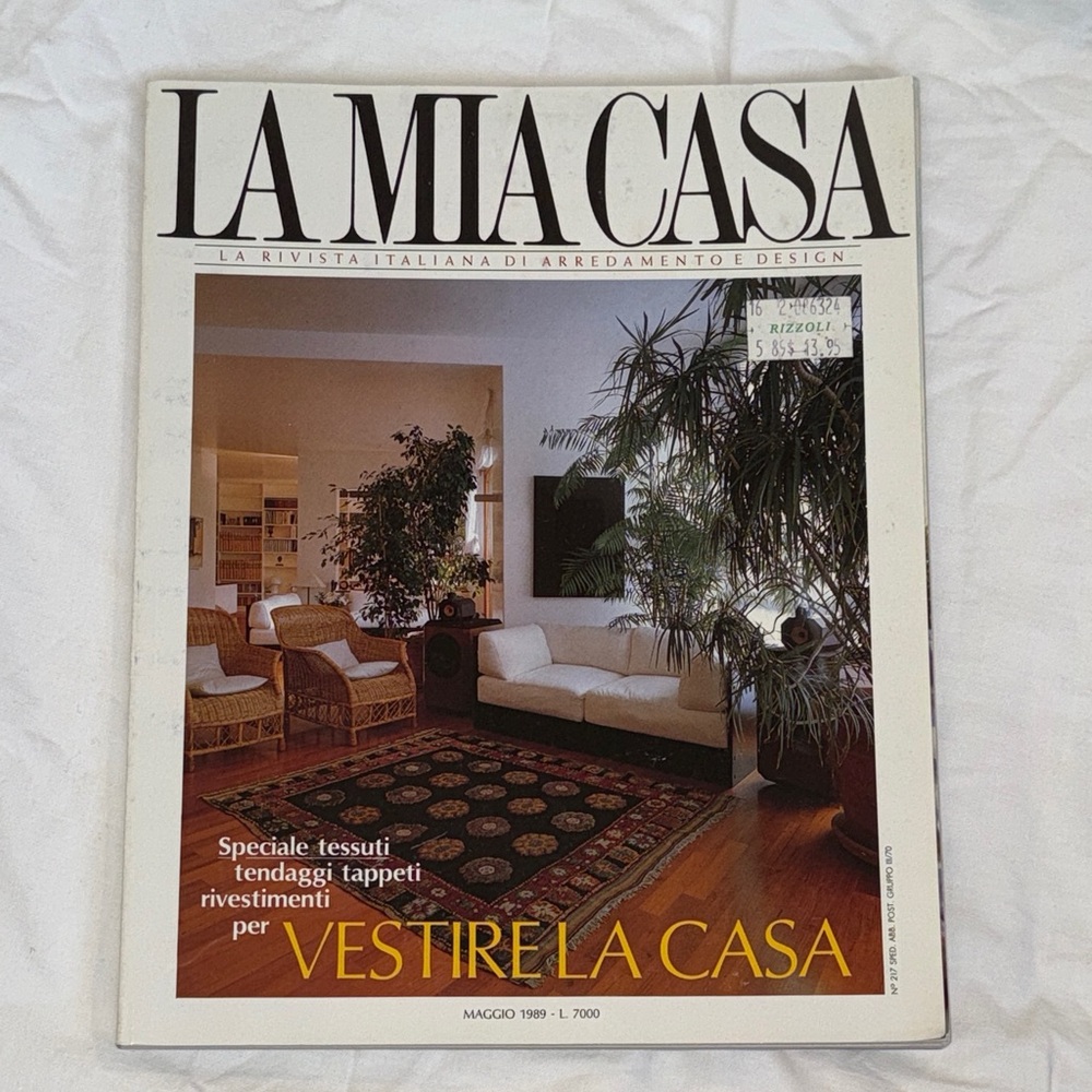 La Mia Casa Magazine interior design art textiles decor 80’s Italian language